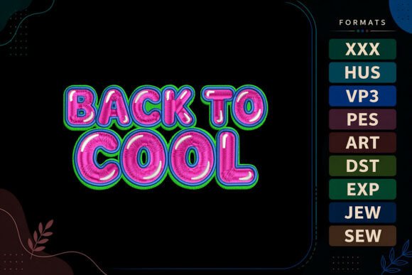 Back to Cool School Quote Embroidery Review