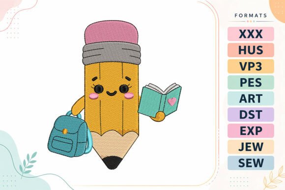 Cute Pencil Back to School Embroidery Review