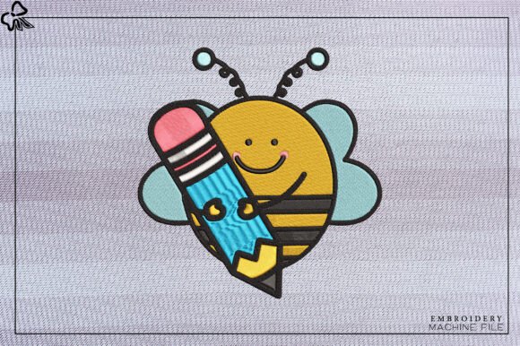 Cute Teacher Bee Embroidery Design Review