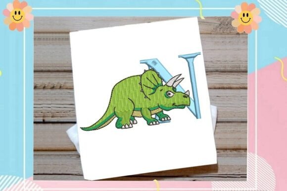 Dinosaur Monogram Alphabet Letter N Review