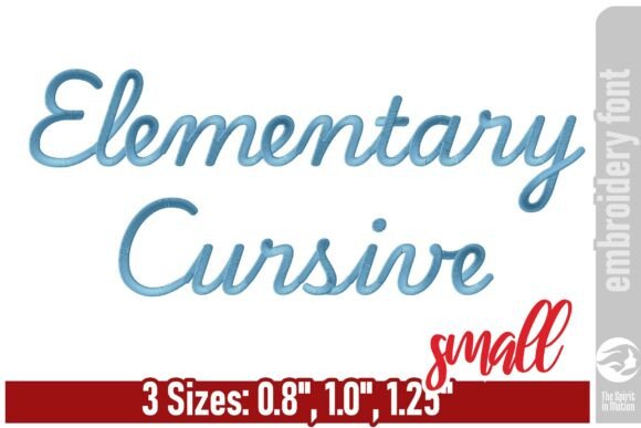 Elementary Cursive Embroidery Font - S Review