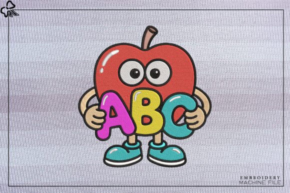 Kids ABC Apple Embroidery Design Review
