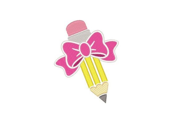 Pencil Machine Embroidery Design for Seasonal Sales