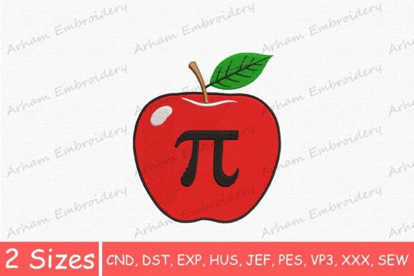 Red Apple with Pi Embroidery Review