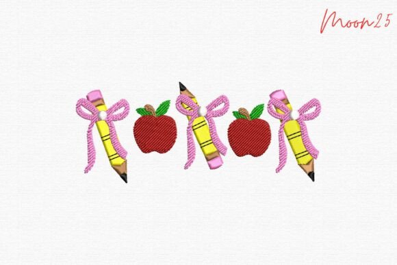 Teacher Apples Pencils School Border Acc: A Designer's Review